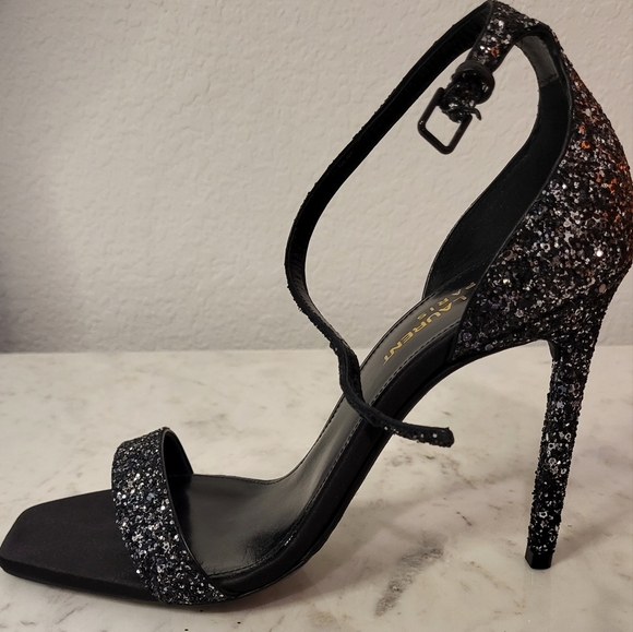 NIB Saint Laurent Glitter Heels SZ 38 - Picture 3 of 7